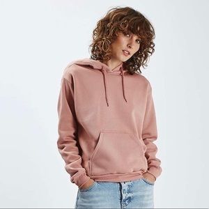 Topshop Muave Pink Oversized Hoodie